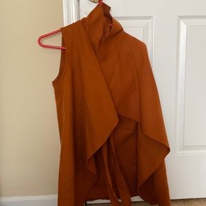 sleeveless orange vest